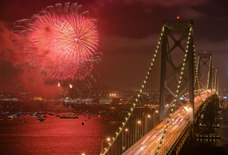 Fireworks Over San Francisco Bay