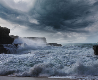 Stormy Pacific Ocean