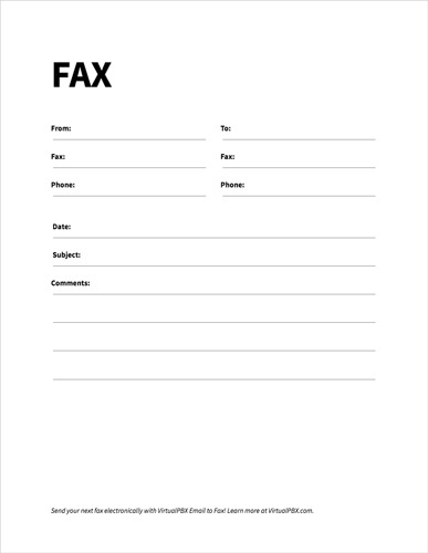 free fax cover sheet