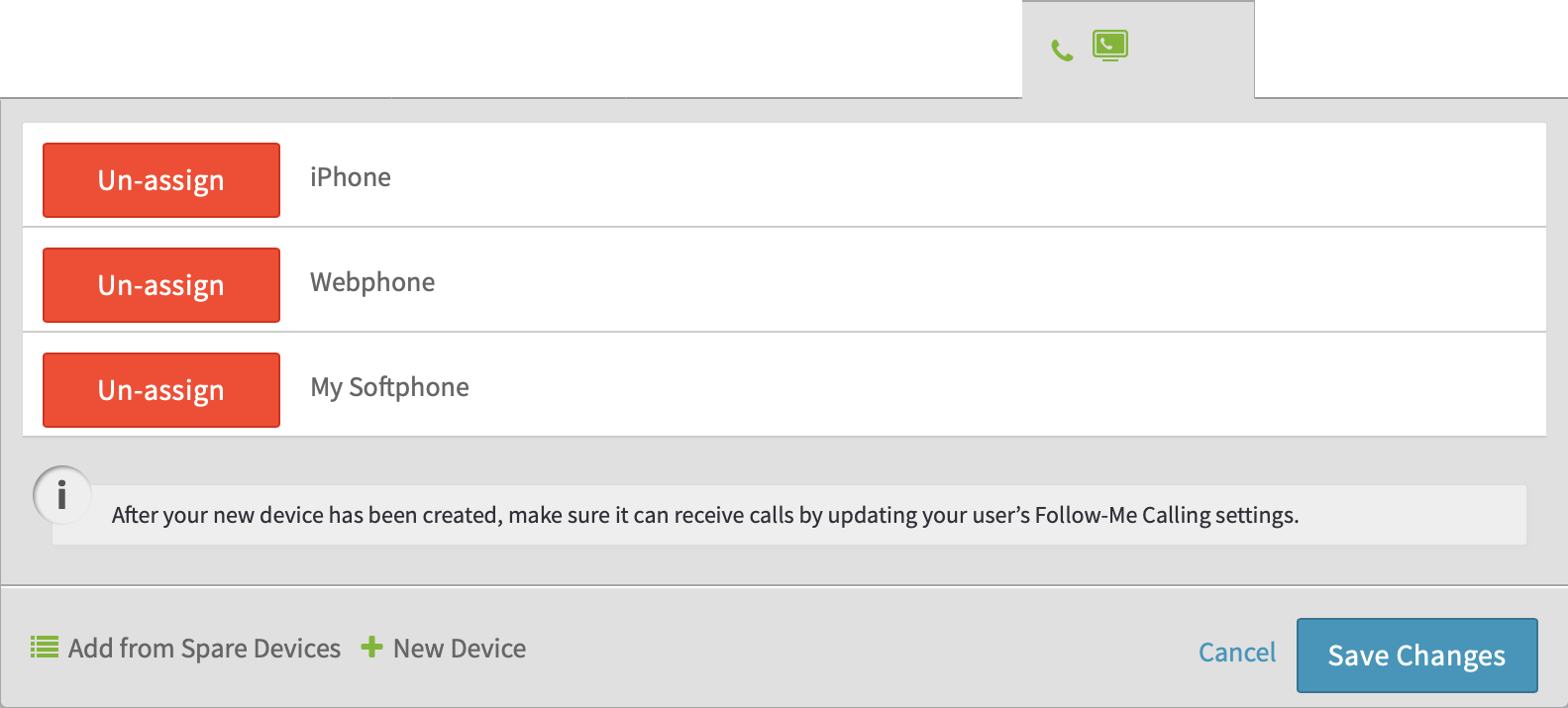 Adding a VirtualPBX Softphone