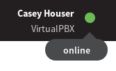 VirtualPBX Web Phone Status Indicator