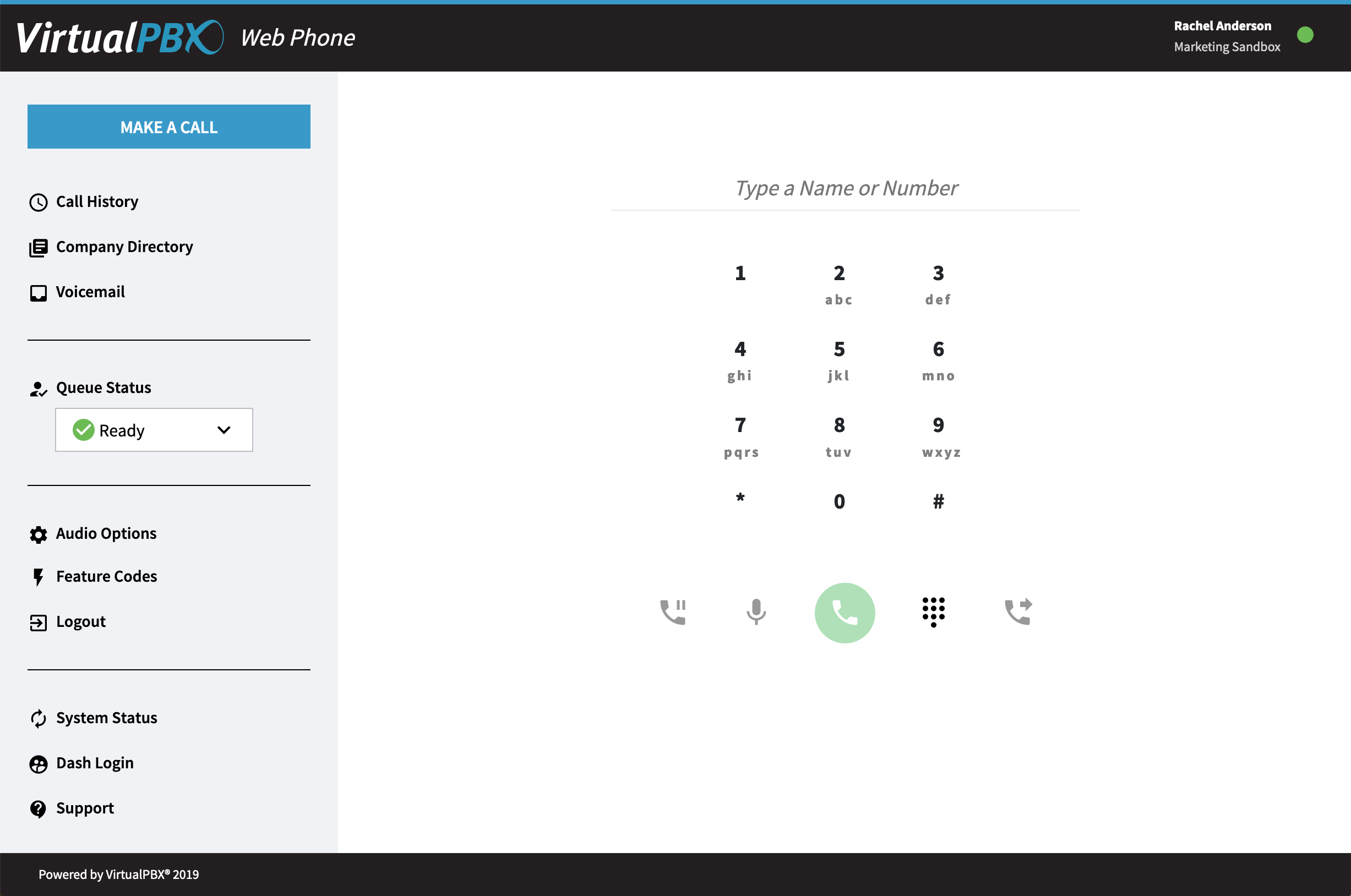 VirtualPBX Web Phone