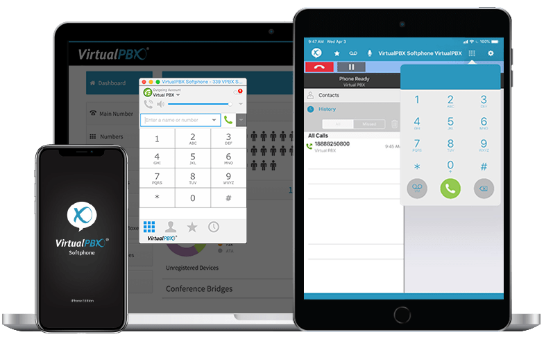 VirtualPBX Softphone on Desktop and Mobile