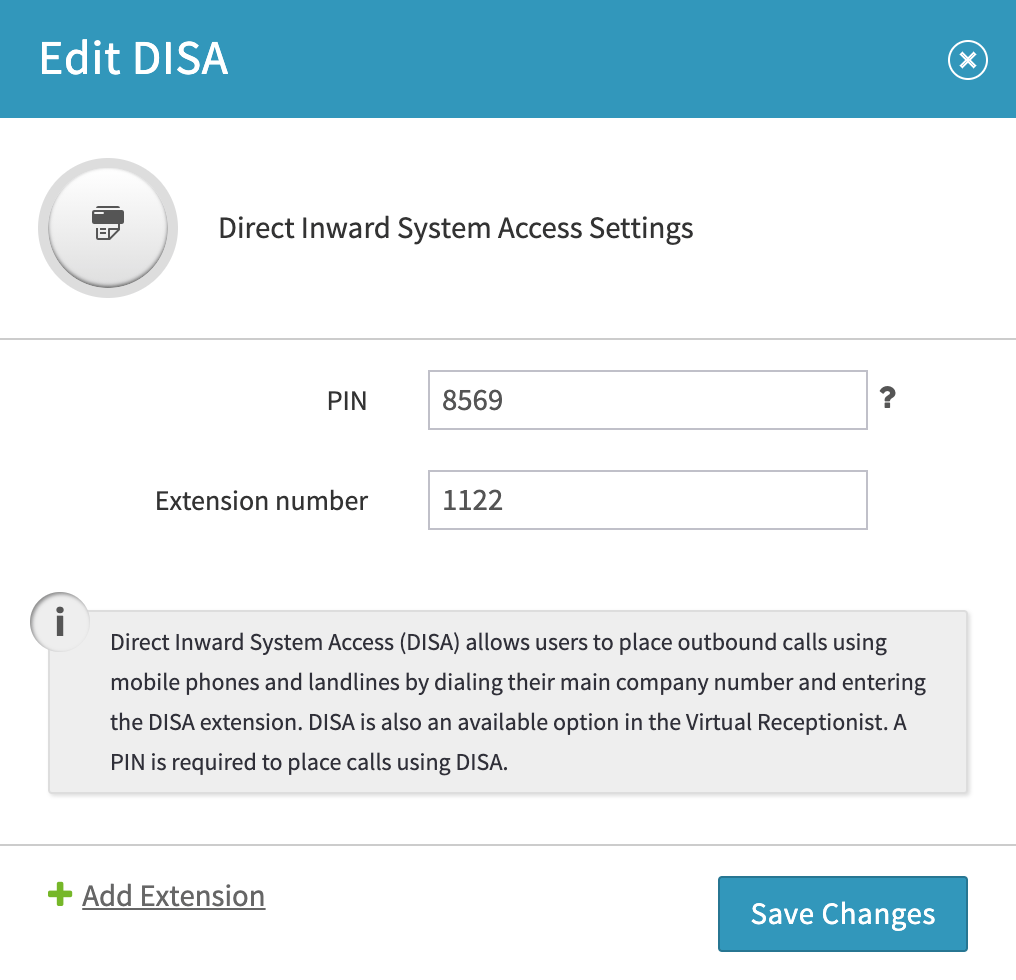 VoIP DISA Configuration in VirtualPBX