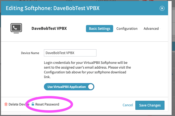 Adding a VirtualPBX Softphone