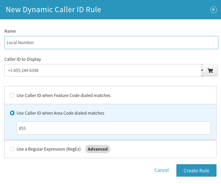 VirtualPBX Dynamic Caller ID