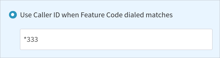 VirtualPBX Dynamic Caller ID - Feature Code Option