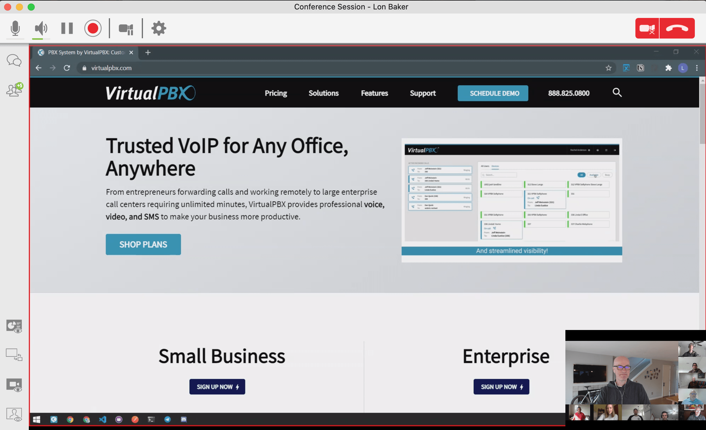 VirtualPBX Desktop Softphone - Screensharing