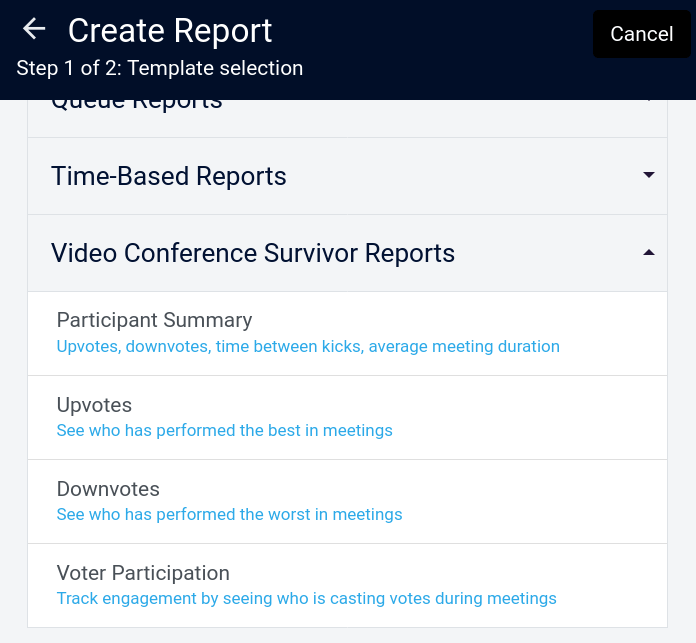 VirtualPBX Video Conference Survivor Call Report Setup