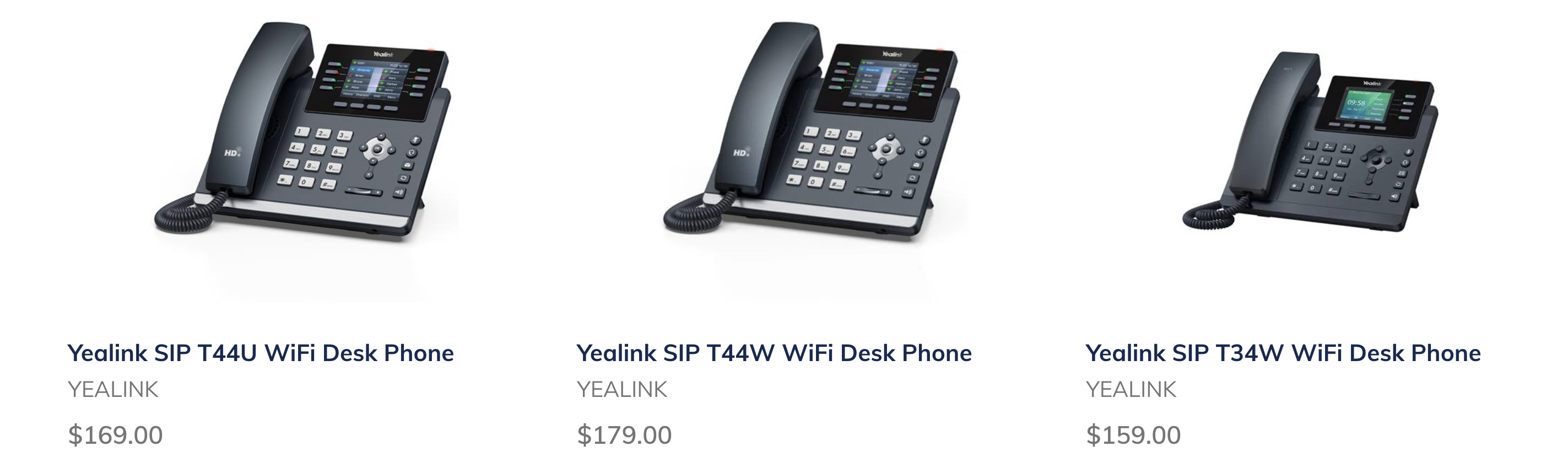 New Yealink WiFi Desk Phones