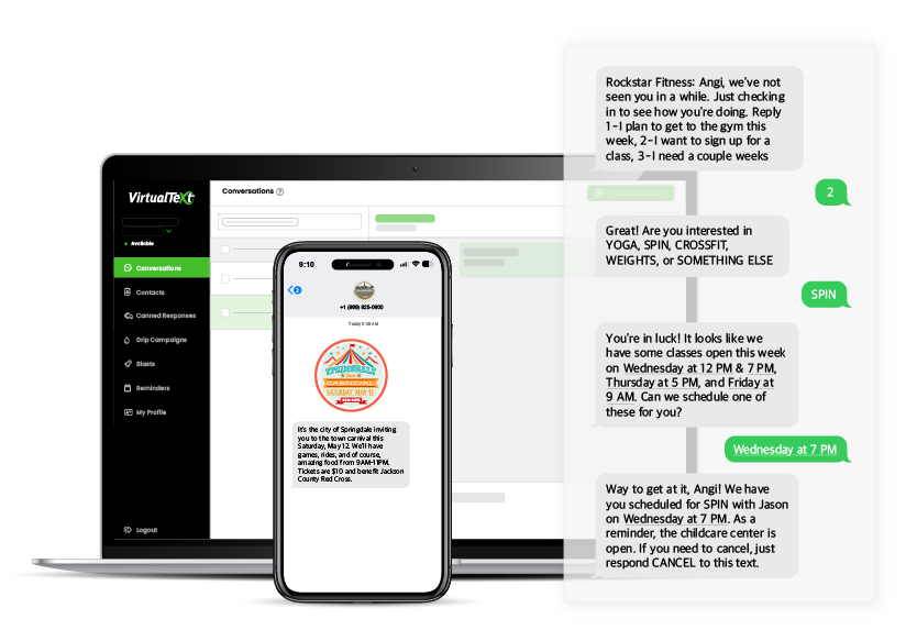VirtualPBX VirtualText is business messaging for small business SMS and MMS