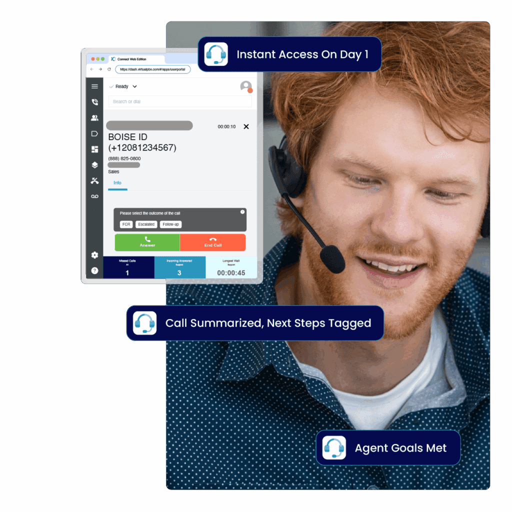 Invest in call center software that provides team support for maximum agent satisfaction with VirtualPBX Contact Center