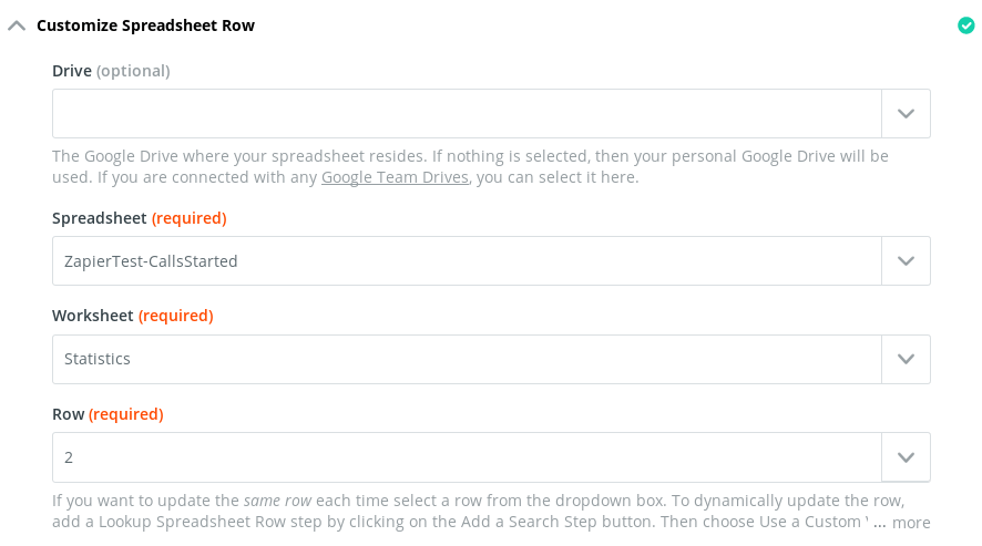 Zapier Tutorial - Send Weekly Email Report - Select Spreadsheet, Worksheet, and Row Send Weekly Email Report - Select Spreadsheet, Worksheet, and Row