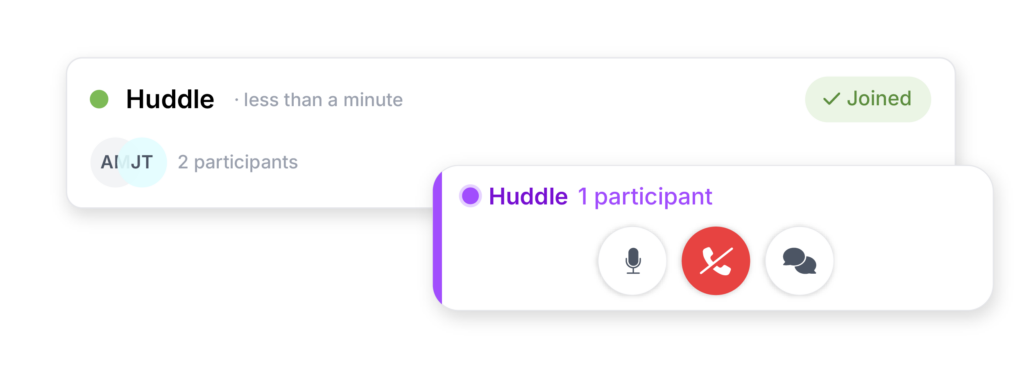 Backchannel extends internal collaboration beyond text with an integrated audio huddle feature. Teams can move from internal chat and private comments to live discussion inside the same customer conversation when faster alignment is needed.