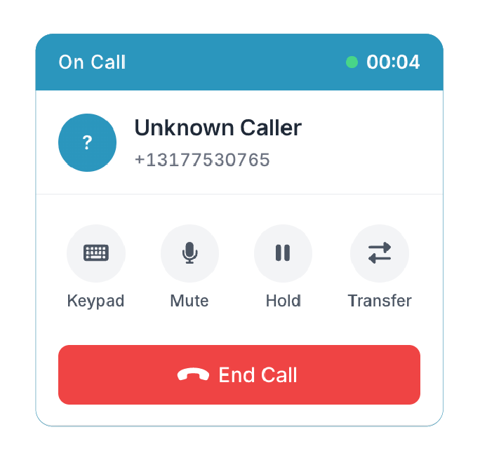 The VirtualPBX Web Phone offers browser-based phone calling from any device with the internet.