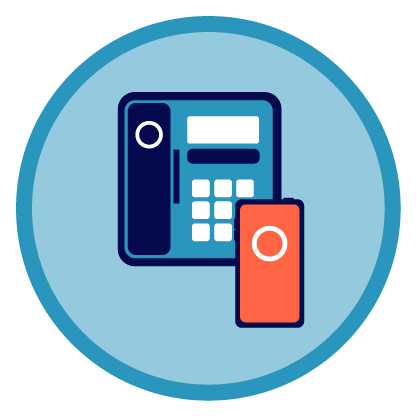 Set up compatible VoIP desk phones from brands like Yealink, Poly, and Grandstream for reliable office-based business calling.