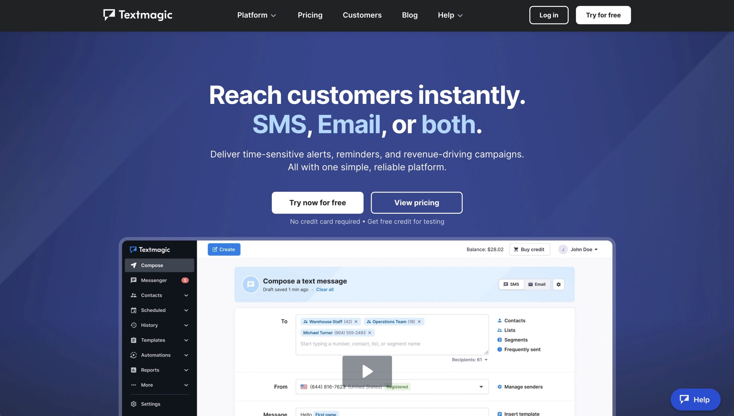 TextMagic - Text Messaging Service For Business