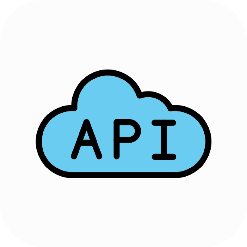 Icon representing the VirtualPBX Application Programming Interface, offering programmatic cloud phone control for developers.