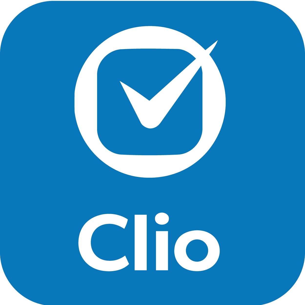 Logo of Clio practice management software, signifying integration capability with VirtualPBX for legal call tracking.
