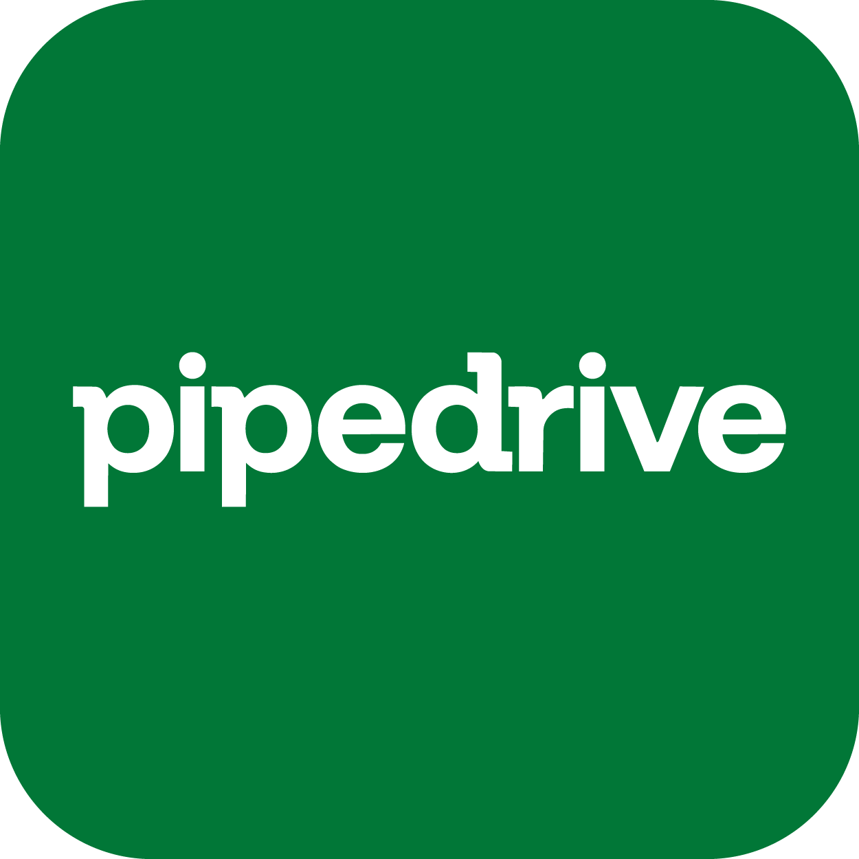 Logo of Pipedrive CRM, representing automated SMS tracking capabilities inside the CRM using VirtualText.
