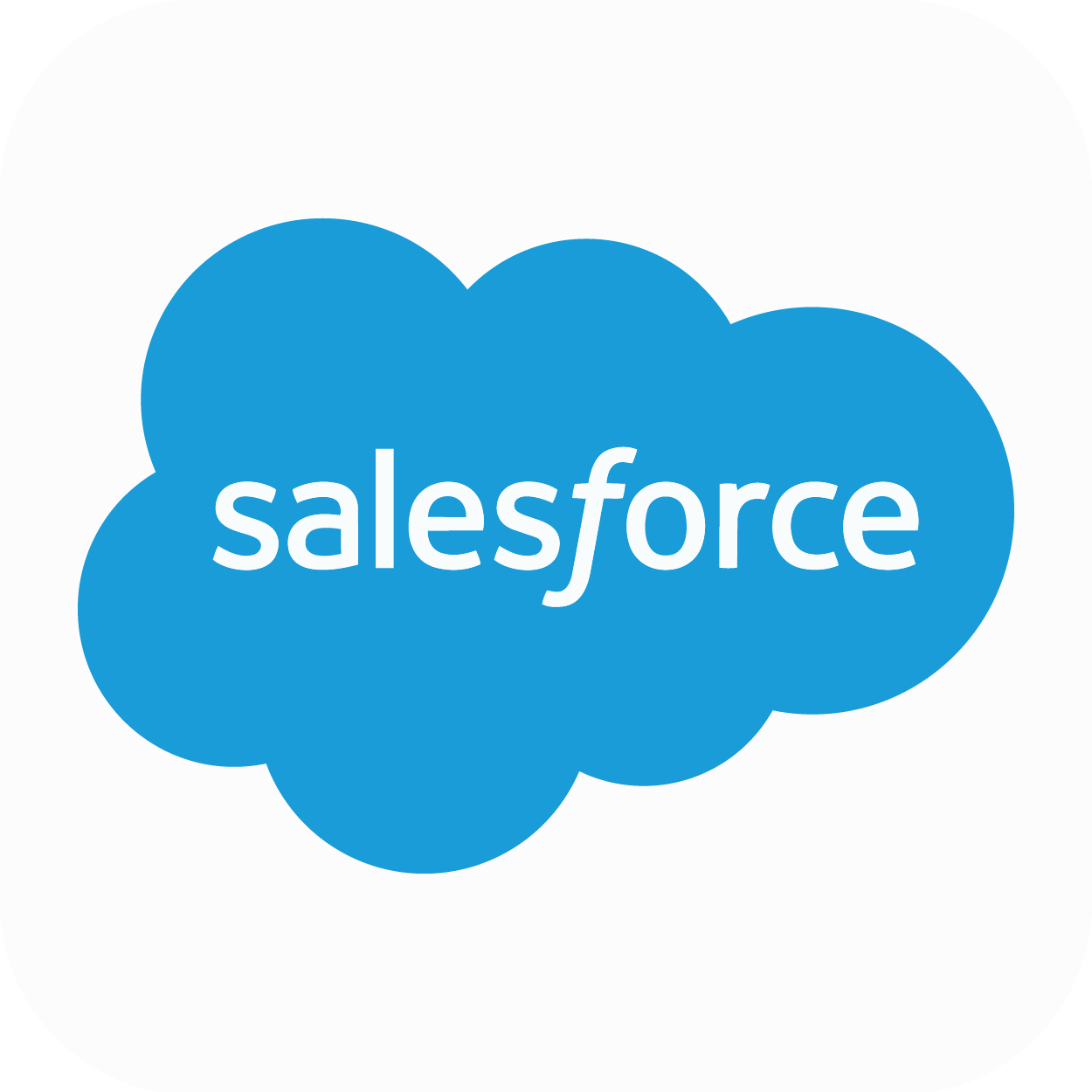 Logo of Salesforce CRM, representing native CTI call logging and phone synchronization with VirtualPBX.