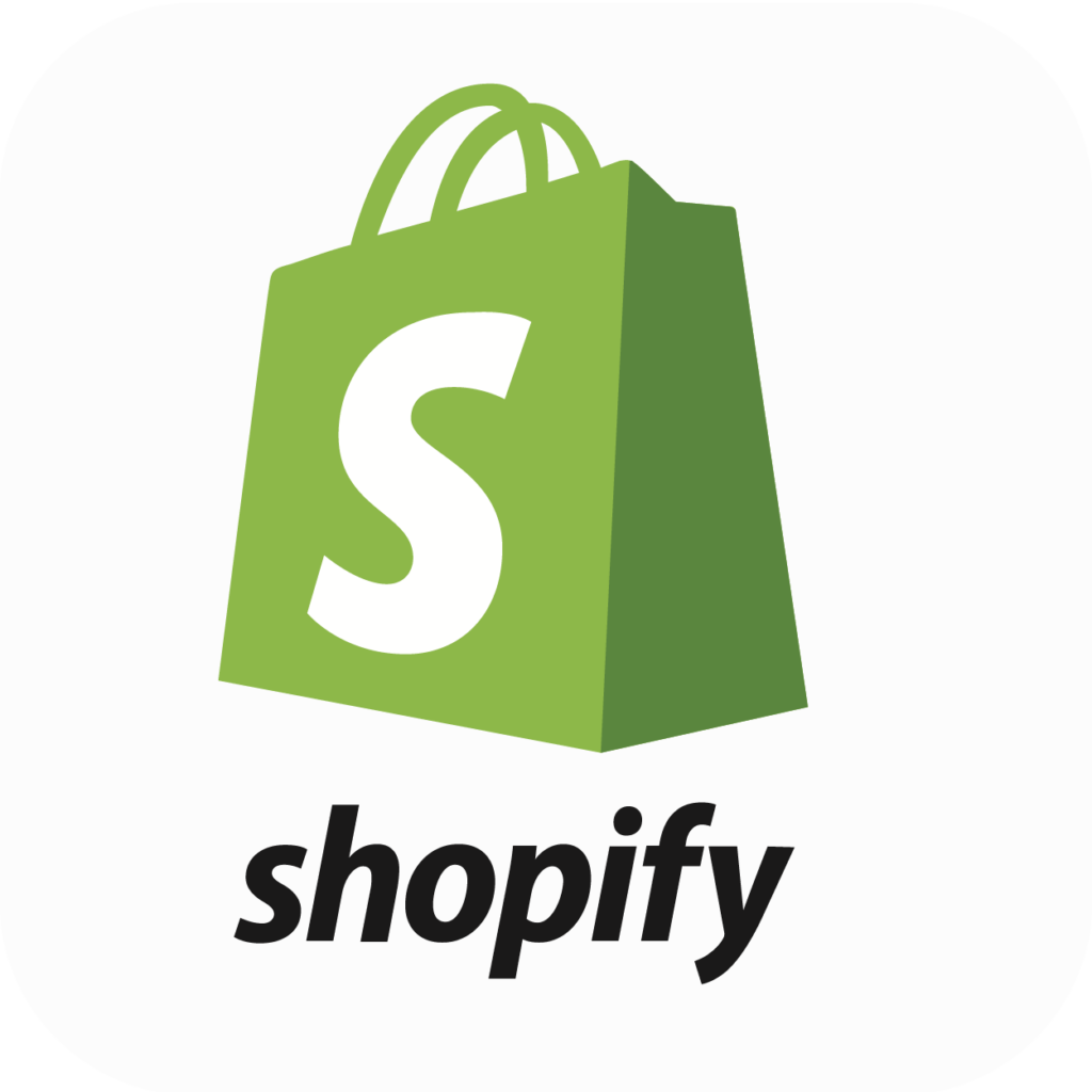 Logo of Shopify e-commerce, showcasing automated order alerts and SMS marketing capabilities with VirtualText.
