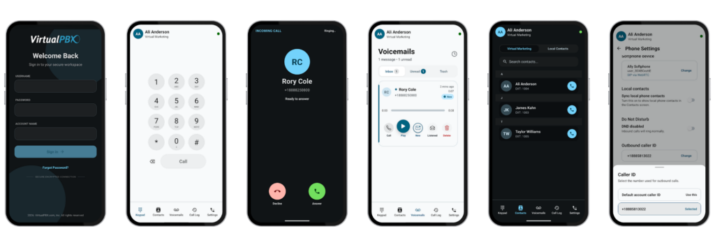 VirtualPBX App: Softphone App for Mobile Screenshots