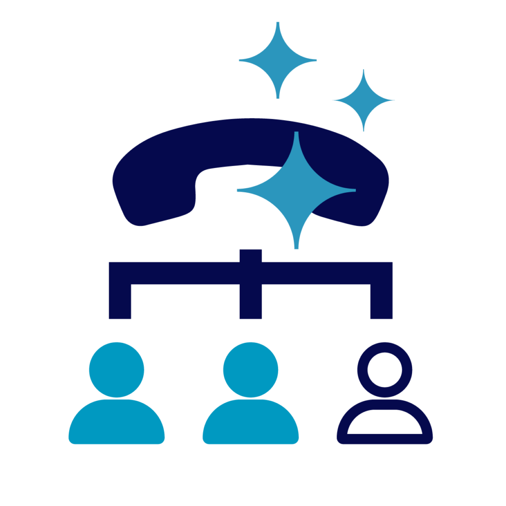 Integrated software network icon representing the combined phone and AI package.